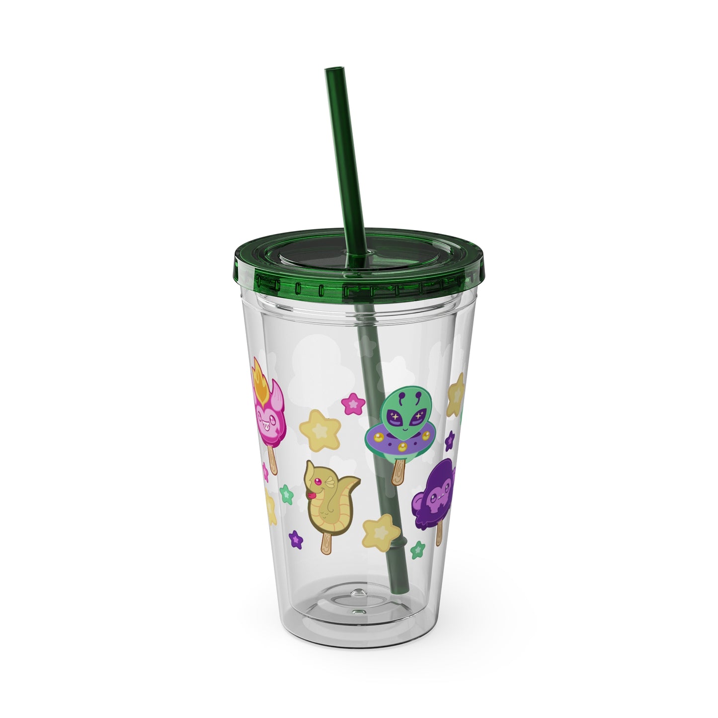 Monster Treats 3.0 Sunsplash Tumbler with Straw, 16oz