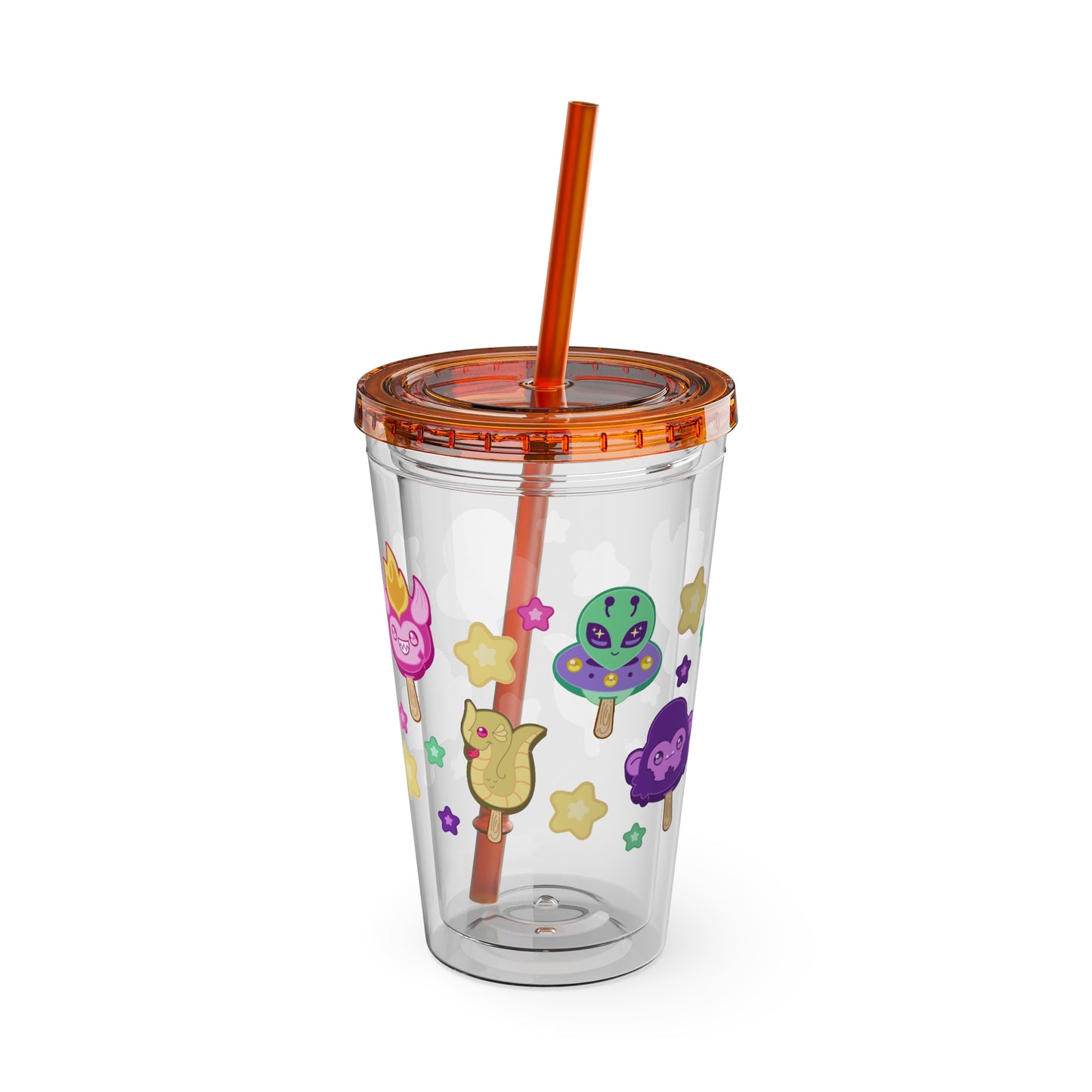 Monster Treats 3.0 Sunsplash Tumbler with Straw, 16oz