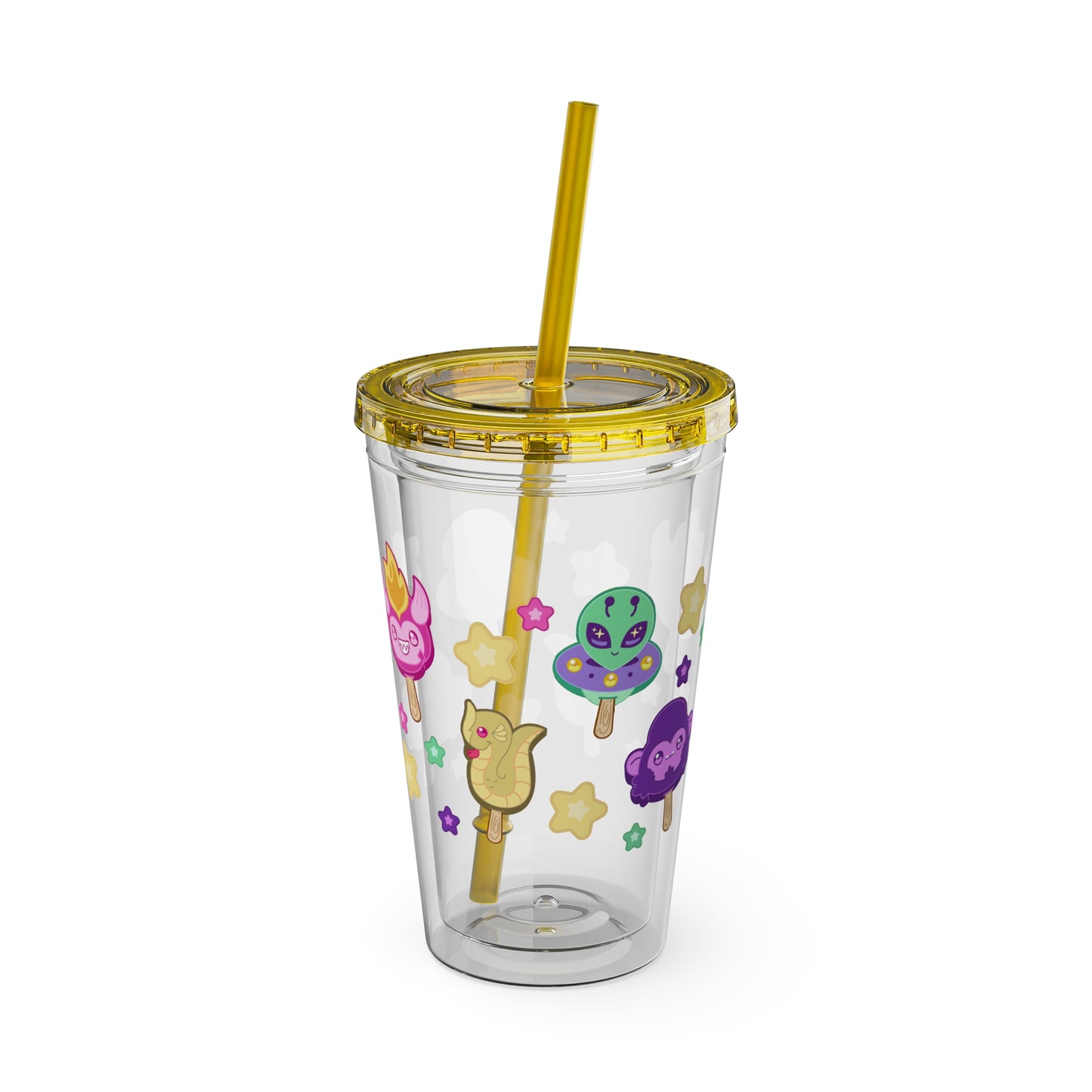 Monster Treats 3.0 Sunsplash Tumbler with Straw, 16oz