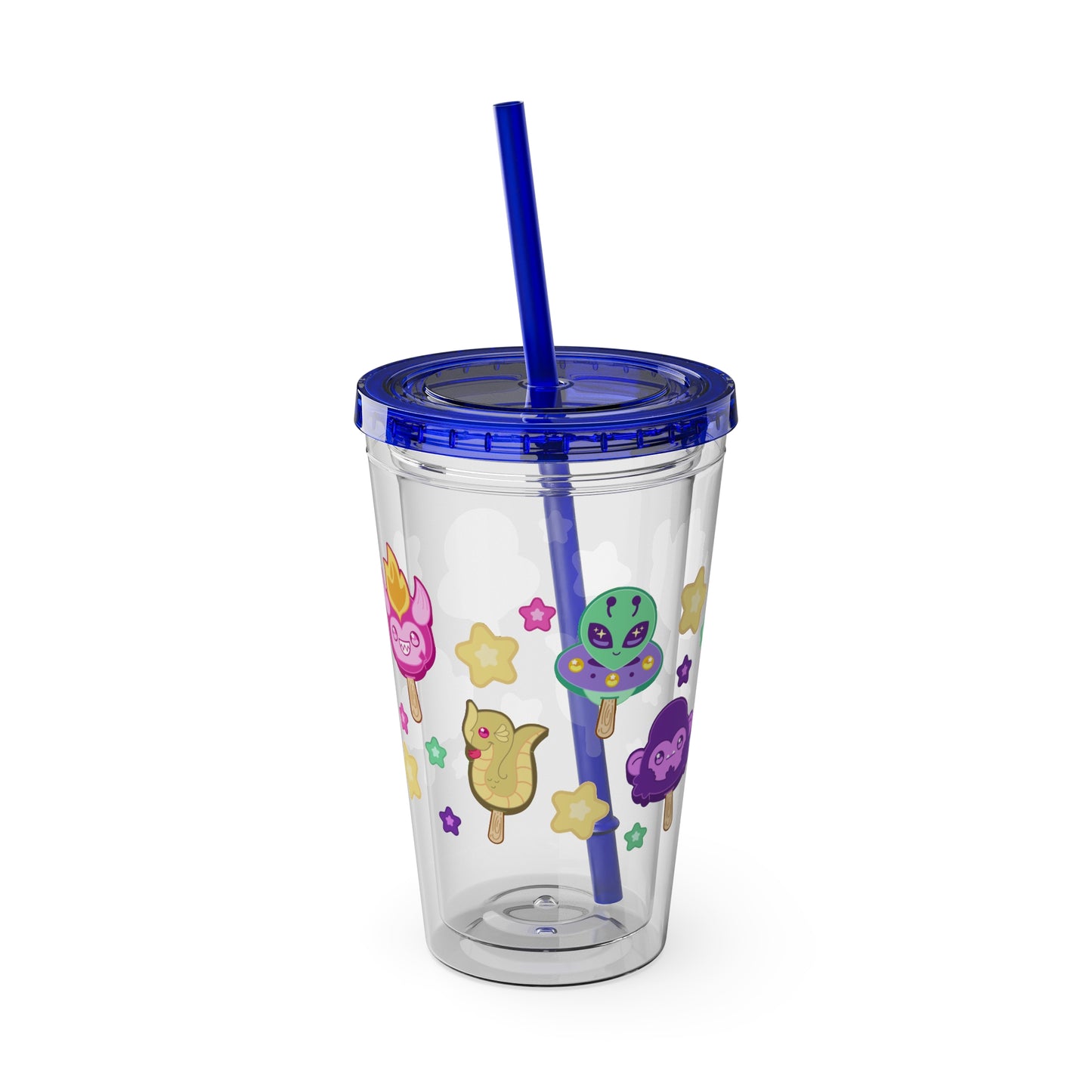 Monster Treats 3.0 Sunsplash Tumbler with Straw, 16oz