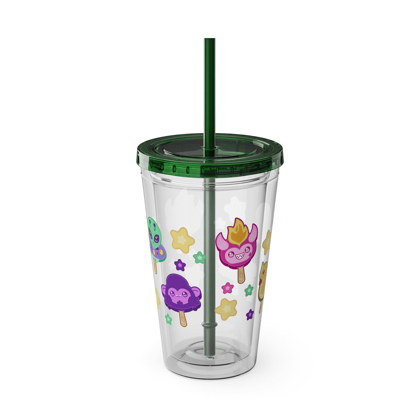 Monster Treats 3.0 Sunsplash Tumbler with Straw, 16oz