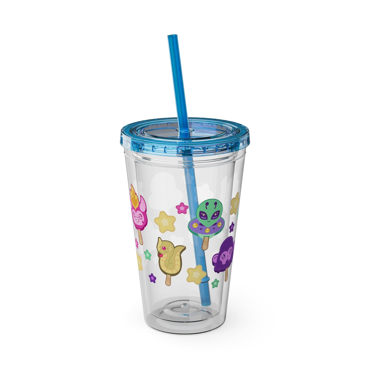 Monster Treats 3.0 Sunsplash Tumbler with Straw, 16oz