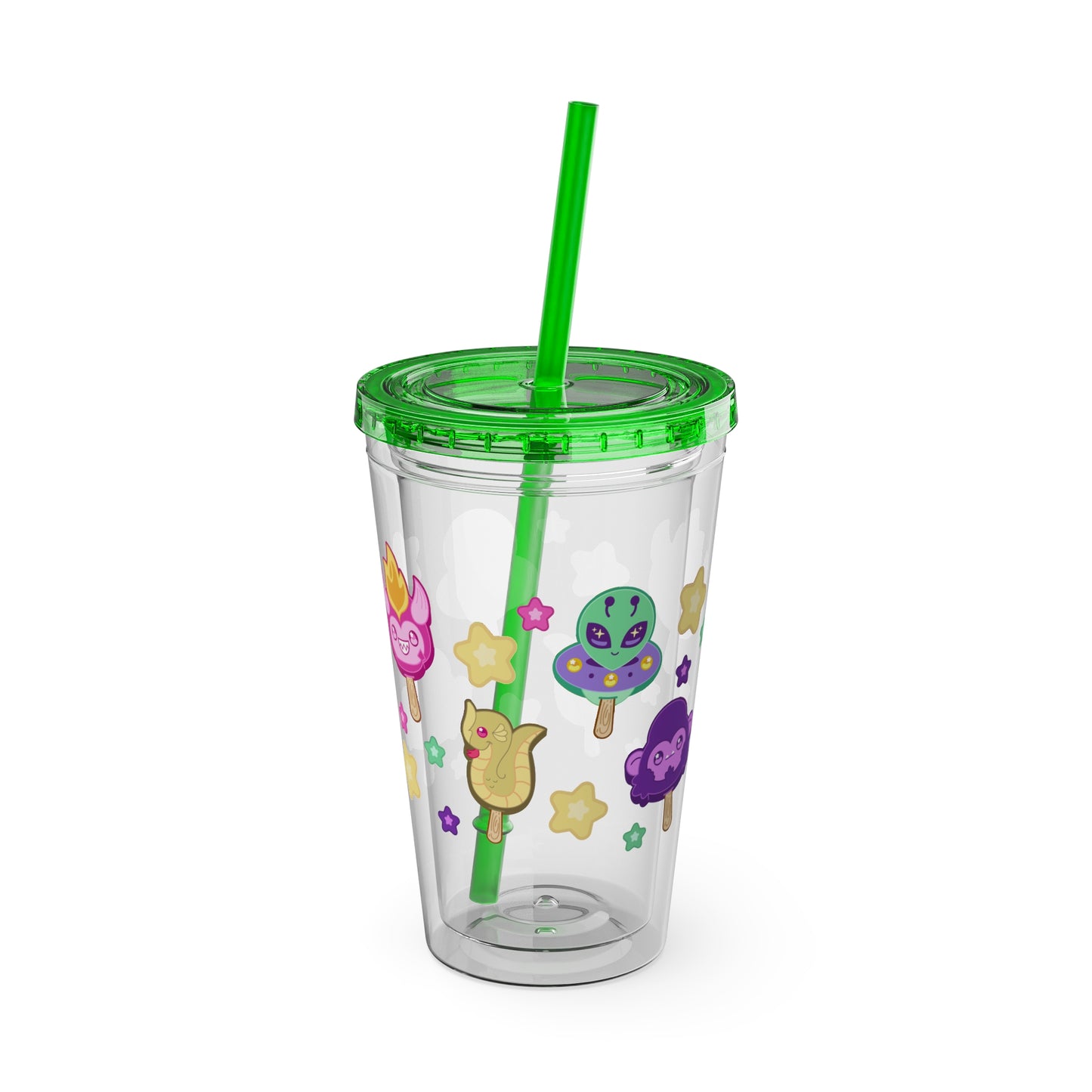 Monster Treats 3.0 Sunsplash Tumbler with Straw, 16oz