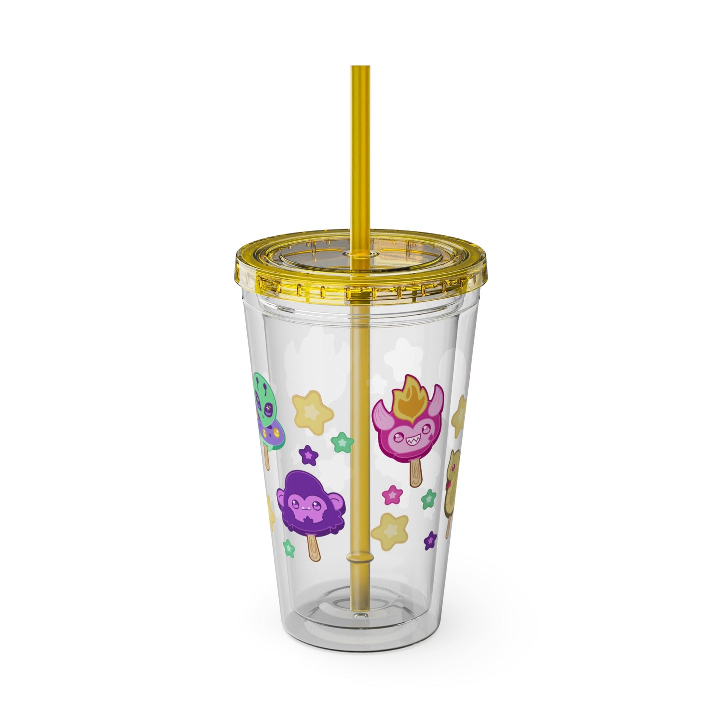 Monster Treats 3.0 Sunsplash Tumbler with Straw, 16oz