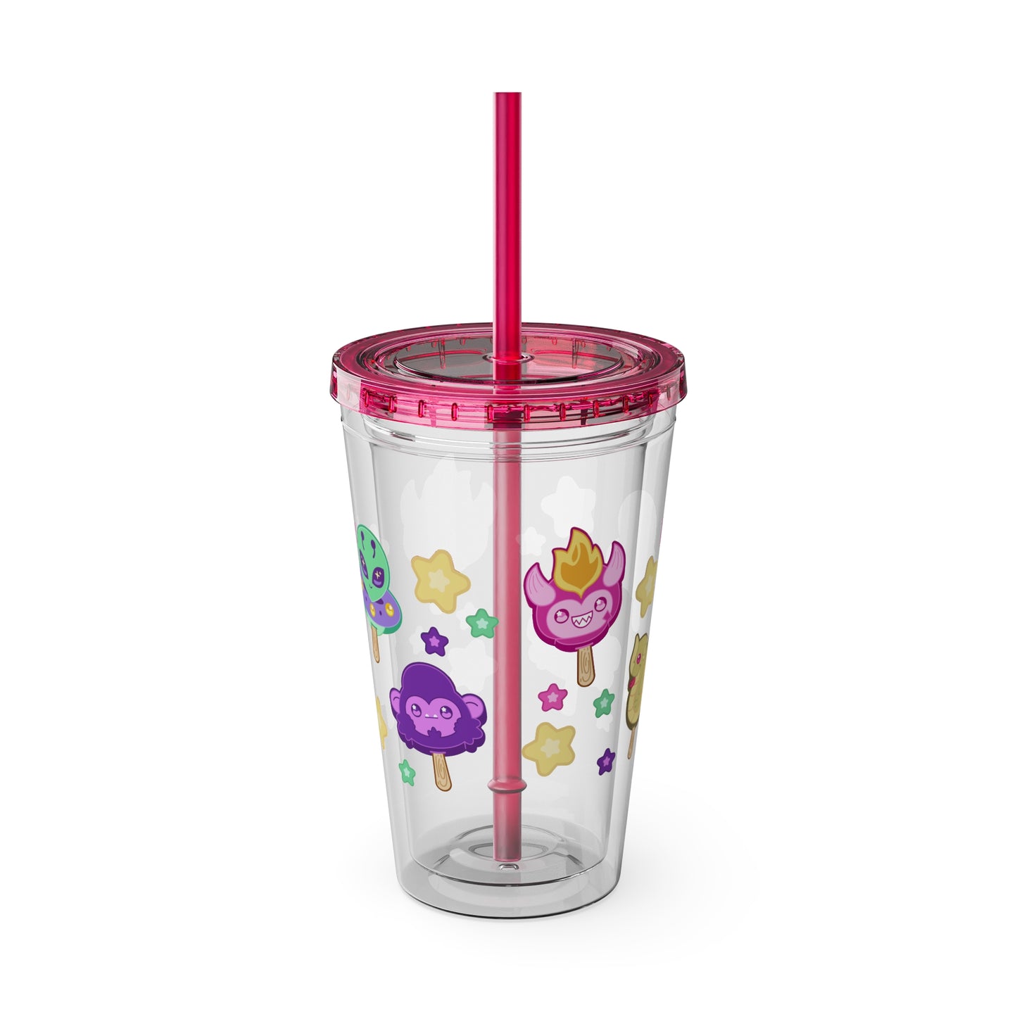 Monster Treats 3.0 Sunsplash Tumbler with Straw, 16oz