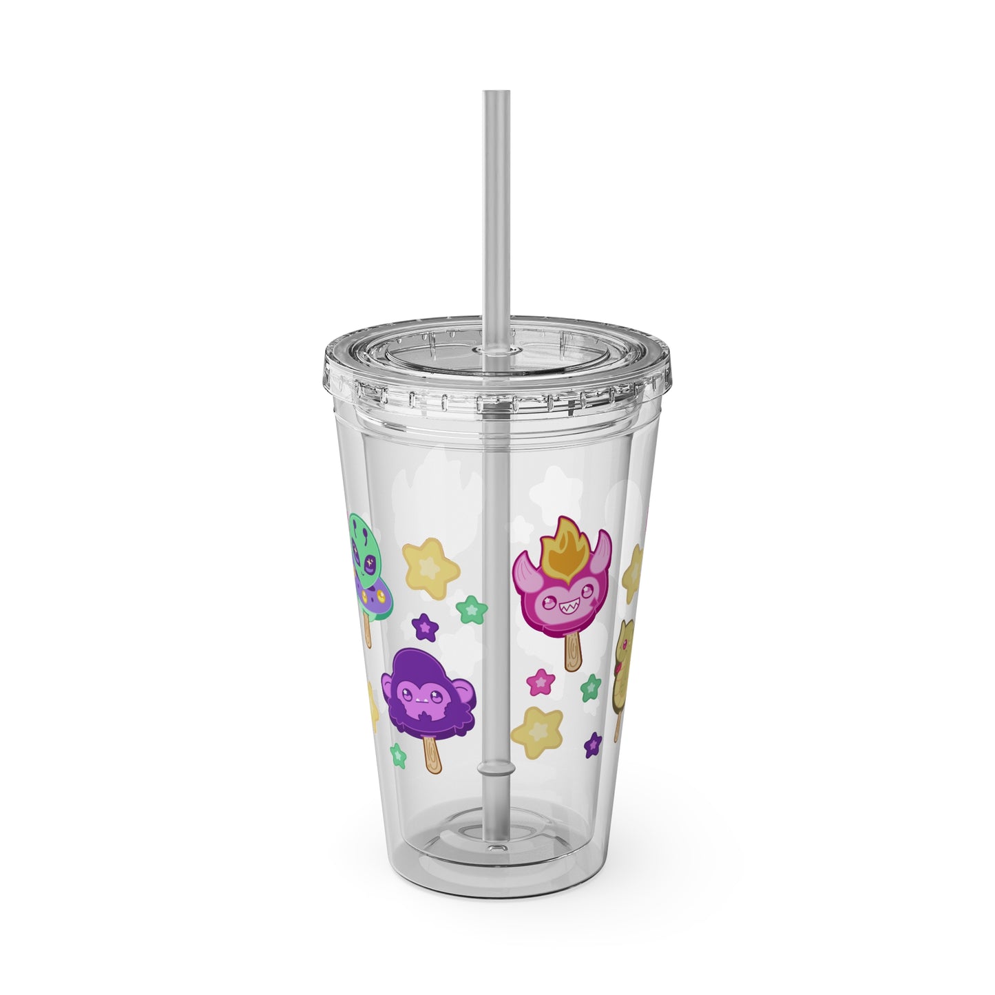 Monster Treats 3.0 Sunsplash Tumbler with Straw, 16oz