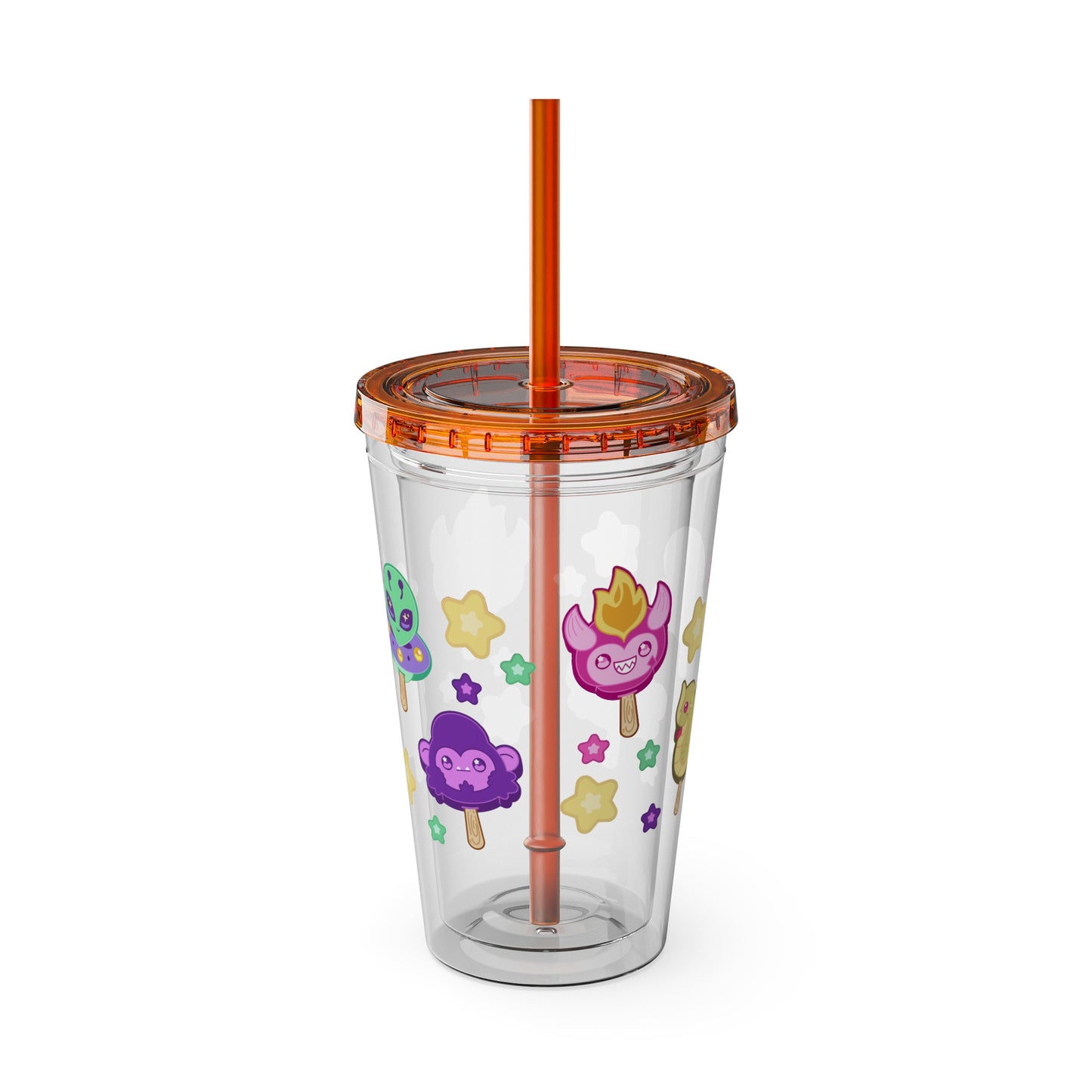 Monster Treats 3.0 Sunsplash Tumbler with Straw, 16oz