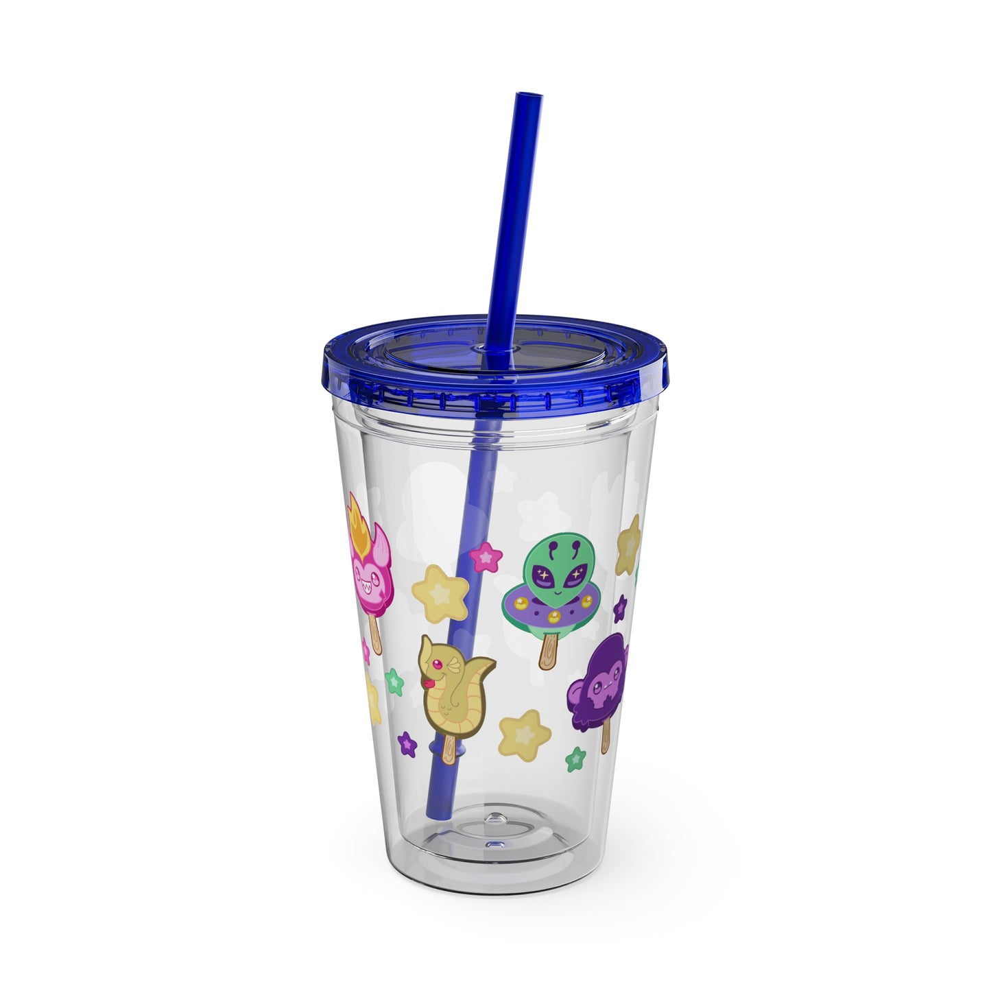 Monster Treats 3.0 Sunsplash Tumbler with Straw, 16oz