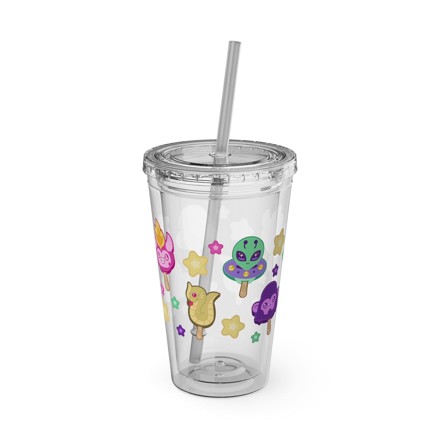 Monster Treats 3.0 Sunsplash Tumbler with Straw, 16oz