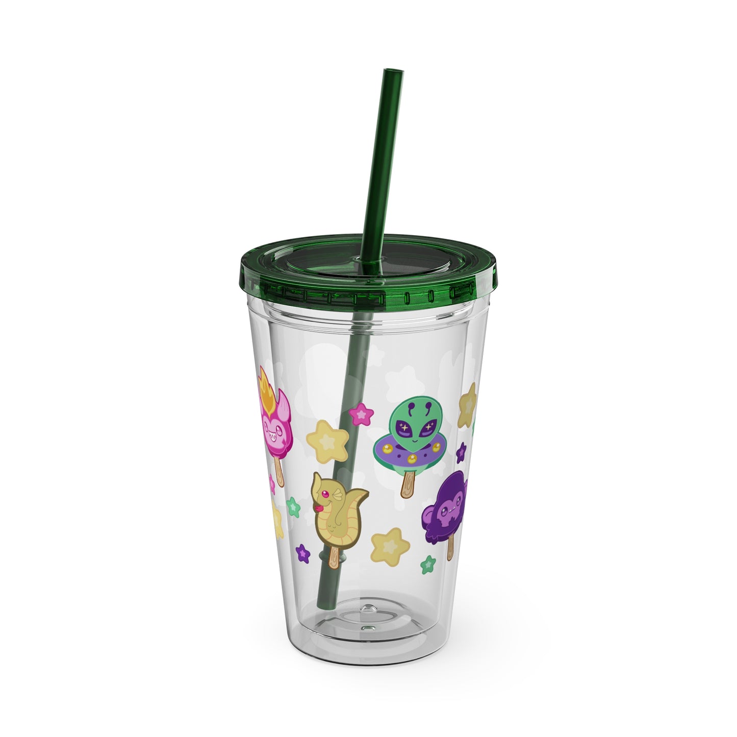 Monster Treats 3.0 Sunsplash Tumbler with Straw, 16oz