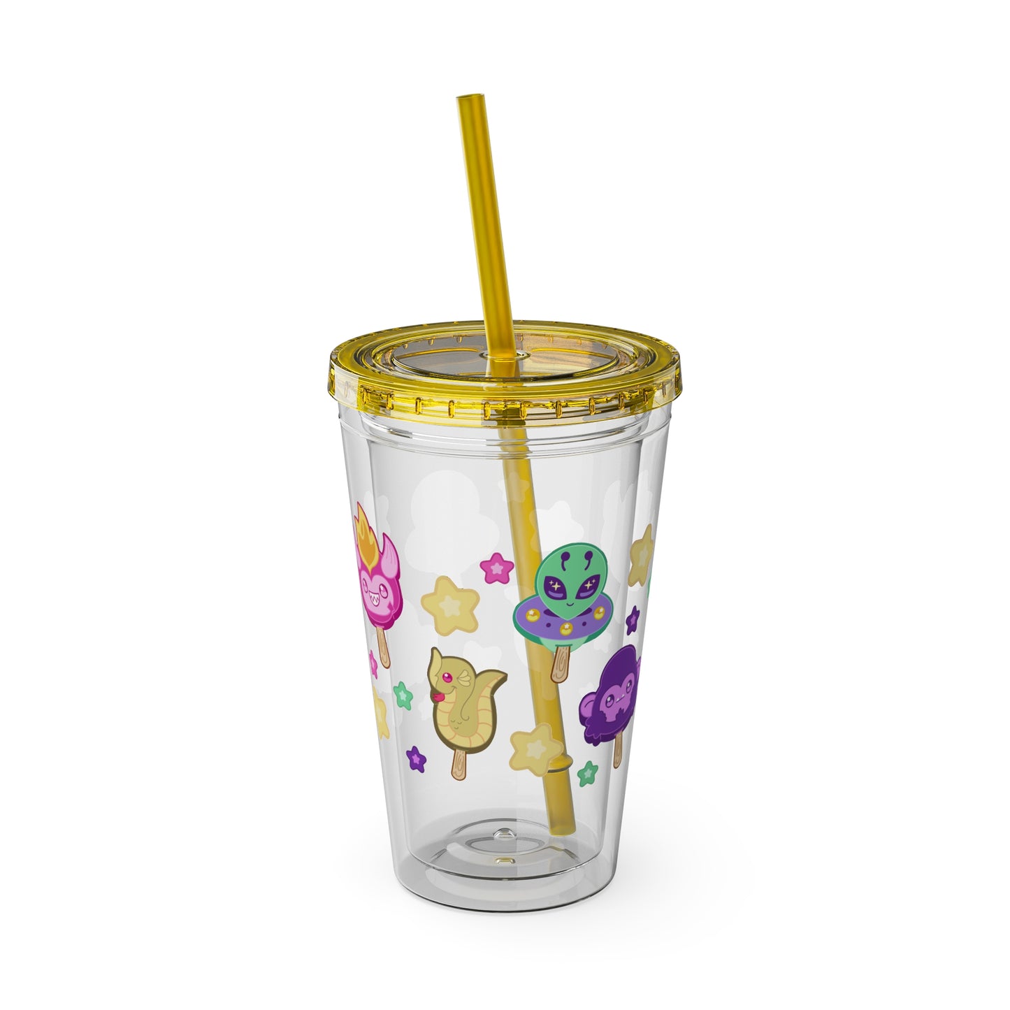 Monster Treats 3.0 Sunsplash Tumbler with Straw, 16oz