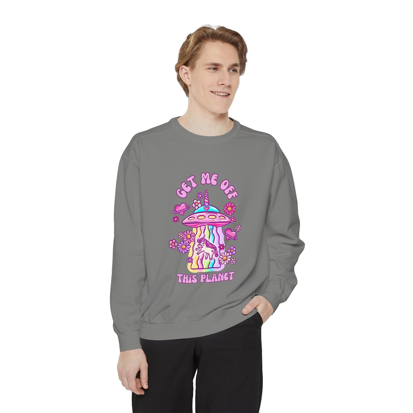 Get Me Off This Planet Unisex COMFORT COLORS Sweatshirt