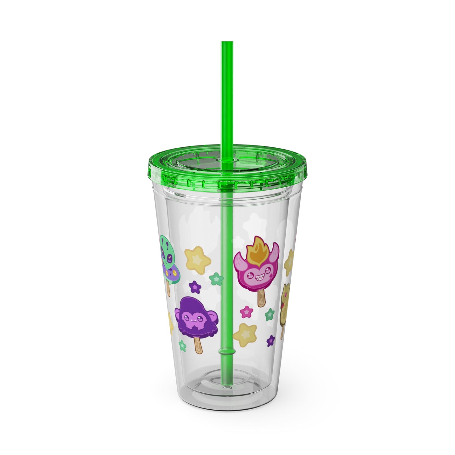 Monster Treats 3.0 Sunsplash Tumbler with Straw, 16oz