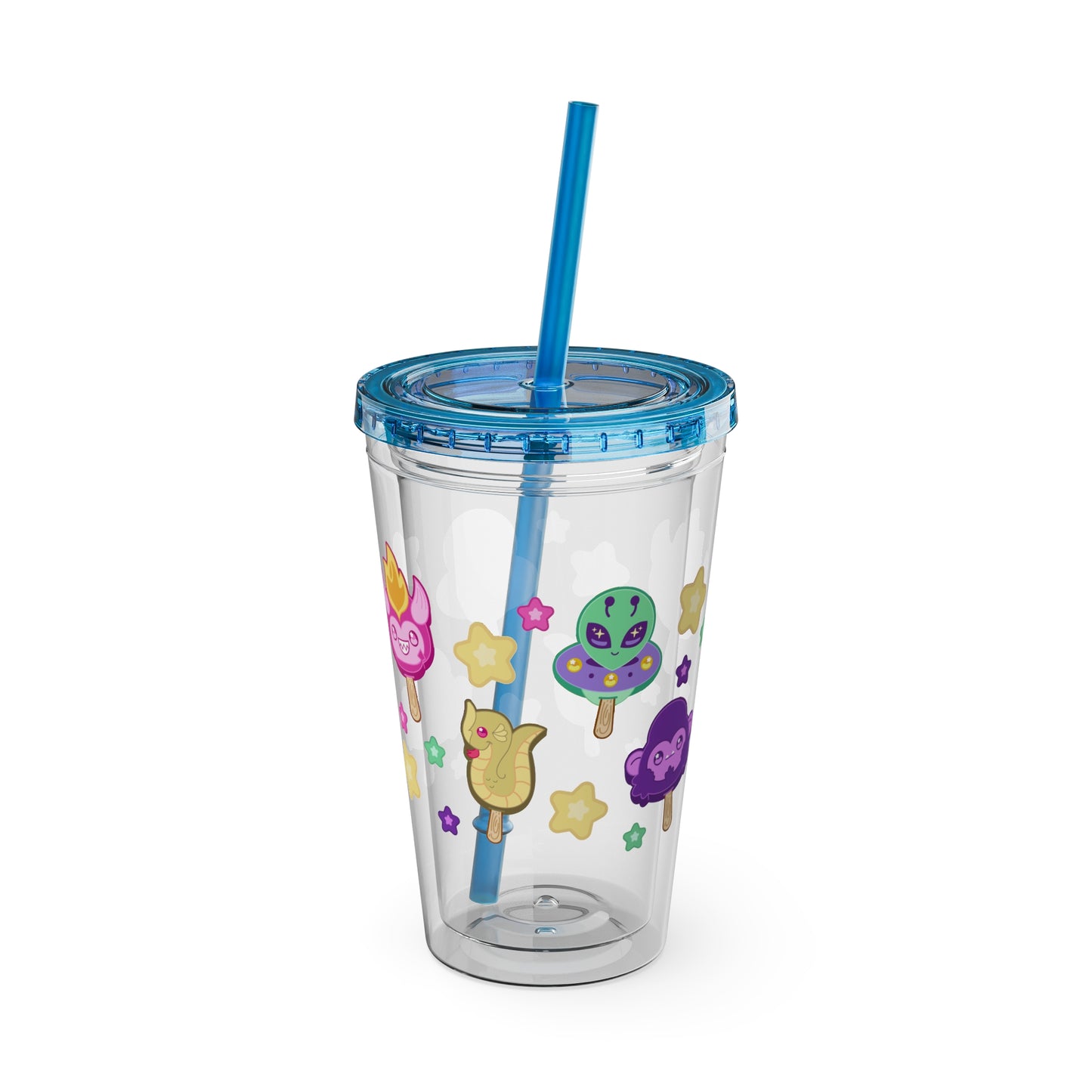 Monster Treats 3.0 Sunsplash Tumbler with Straw, 16oz