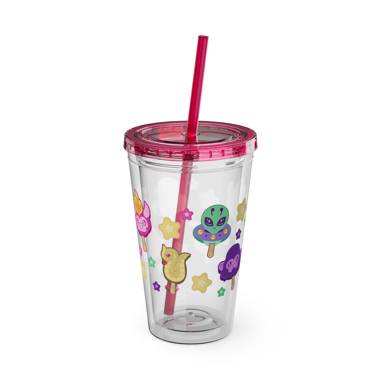 Monster Treats 3.0 Sunsplash Tumbler with Straw, 16oz