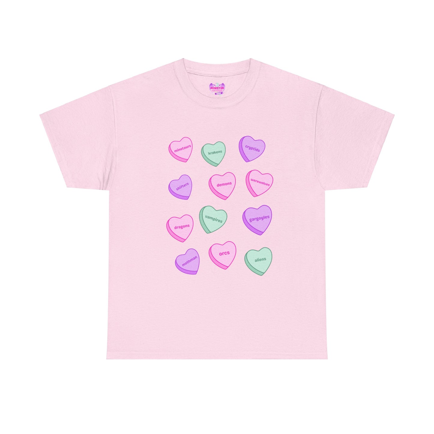 Candy Hearts Unisex Heavy Cotton Tee