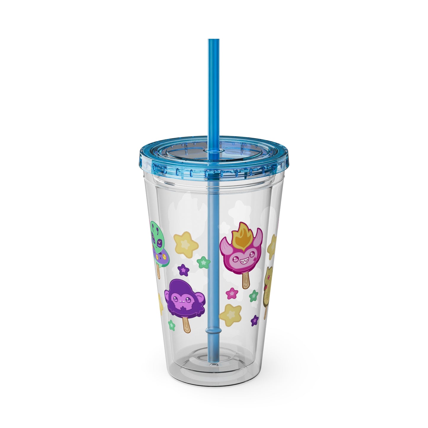 Monster Treats 3.0 Sunsplash Tumbler with Straw, 16oz