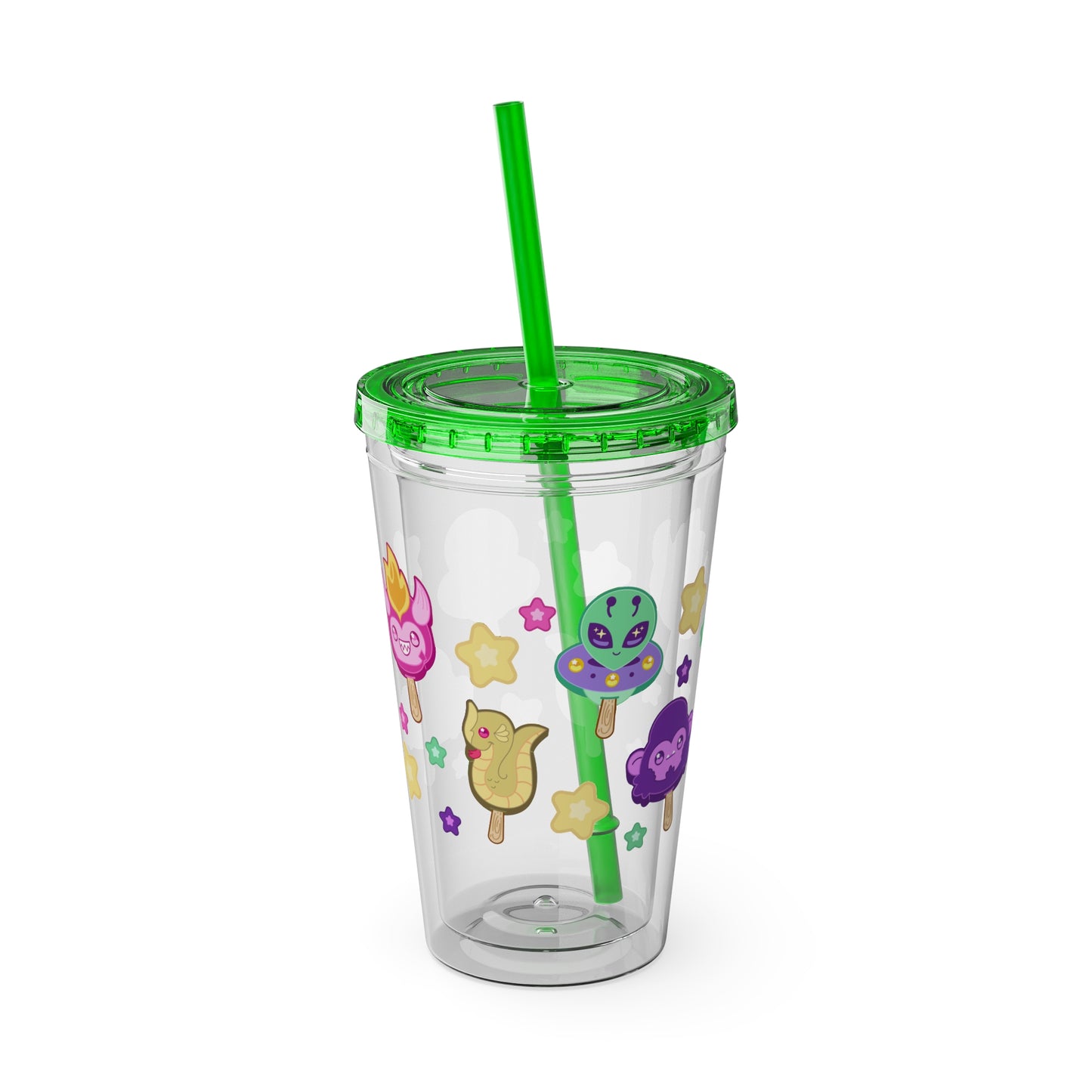 Monster Treats 3.0 Sunsplash Tumbler with Straw, 16oz