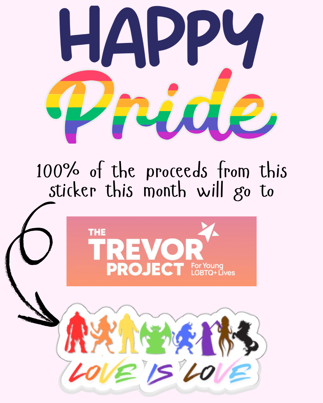 Love is Love PRIDE Sticker Donation