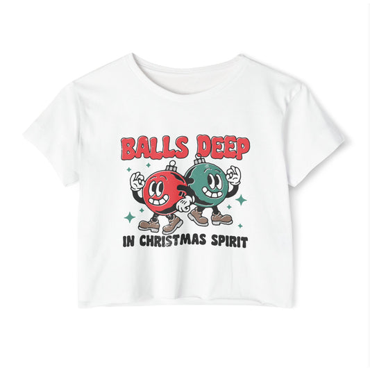 Christmas Spirit Women's Festival Crop Top