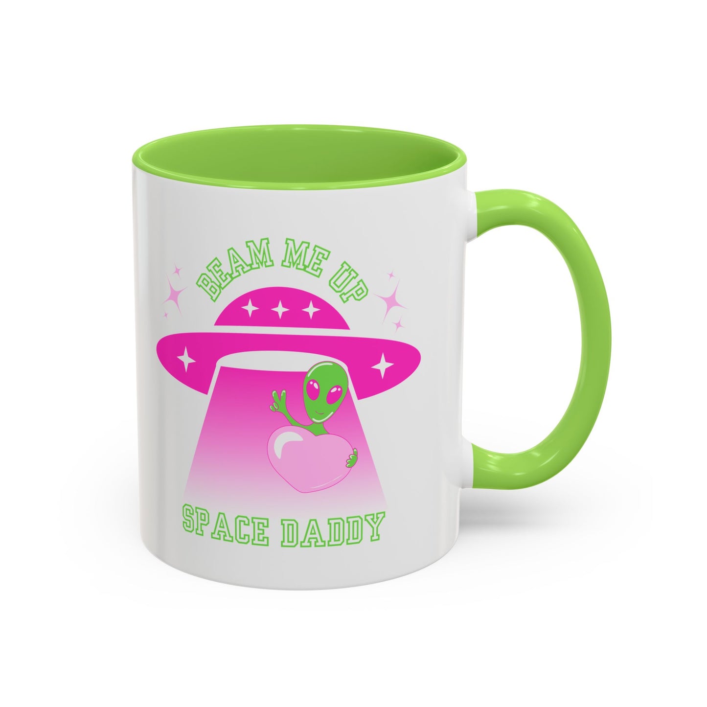Beam Me Up Space Daddy Colorful Mugs (11oz, 15oz)