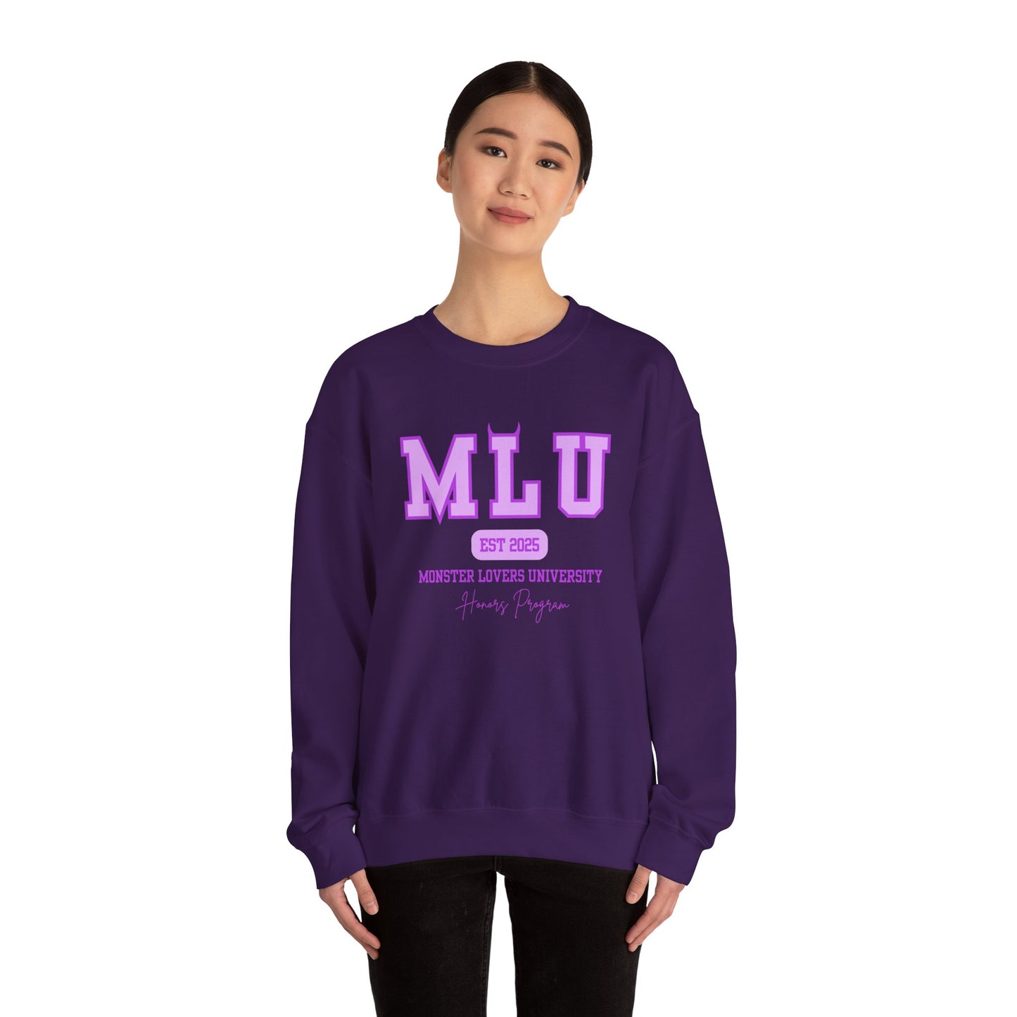 MLU Purple Unisex Heavy Blend™ Crewneck Sweatshirt