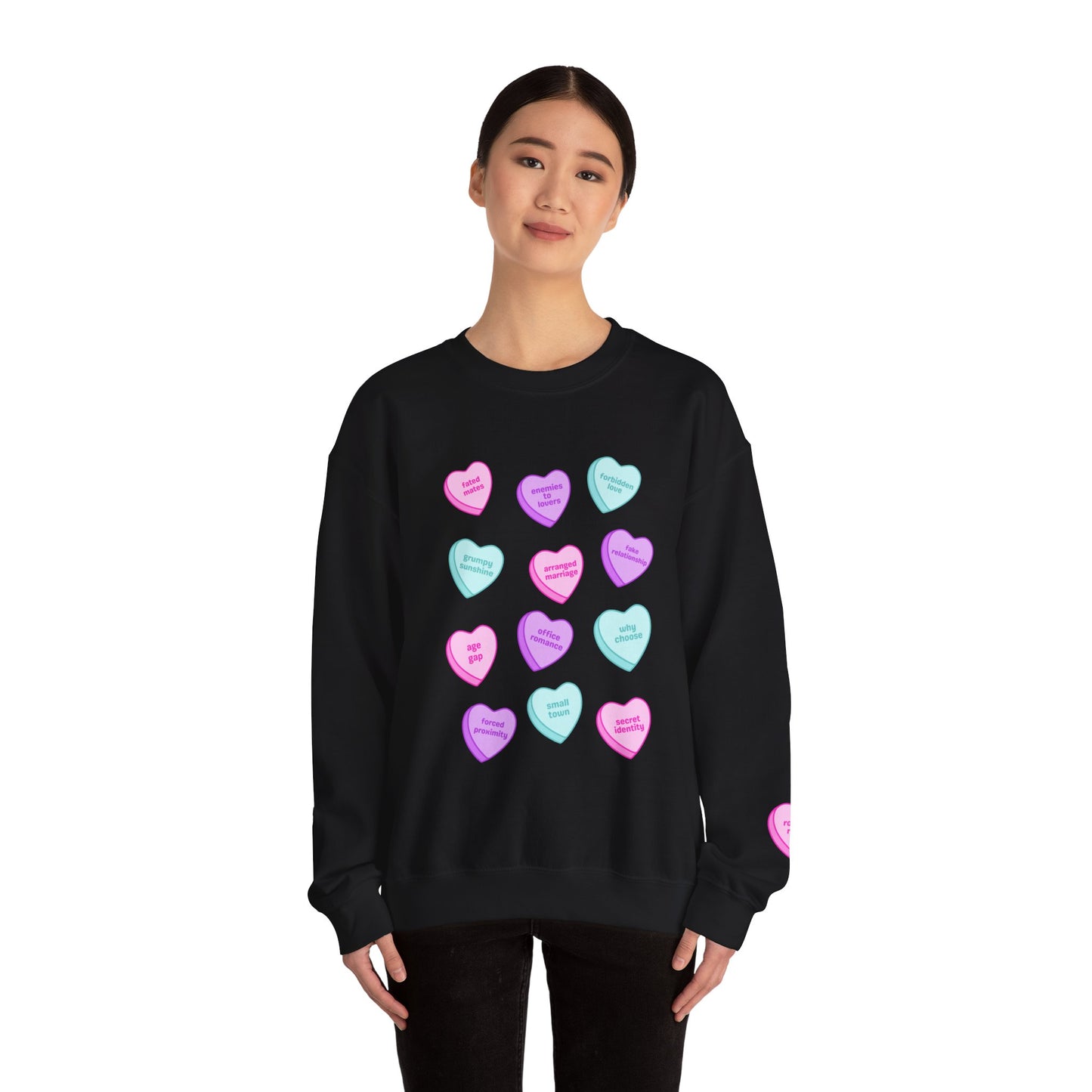 Candy Hearts Tropes Unisex Heavy Blend™ Crewneck Sweatshirt