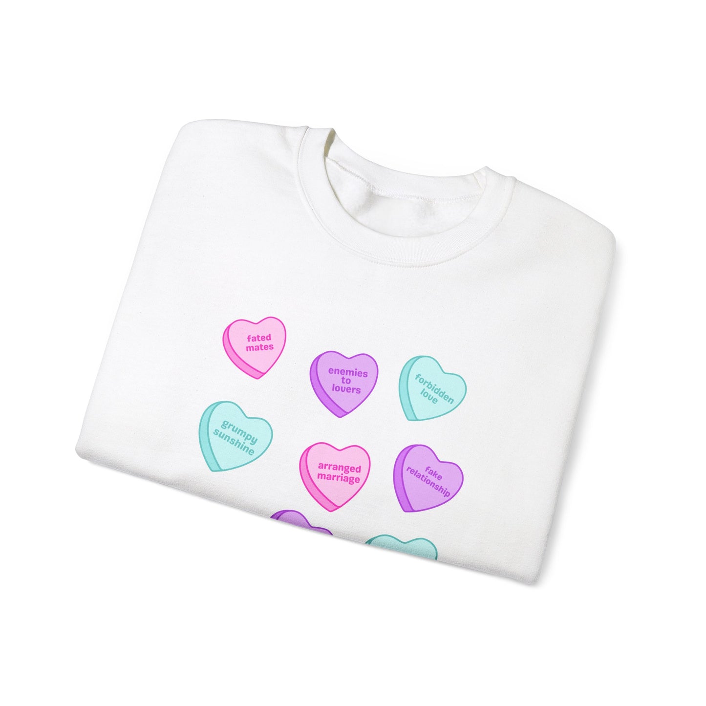 Candy Hearts Tropes Unisex Heavy Blend™ Crewneck Sweatshirt