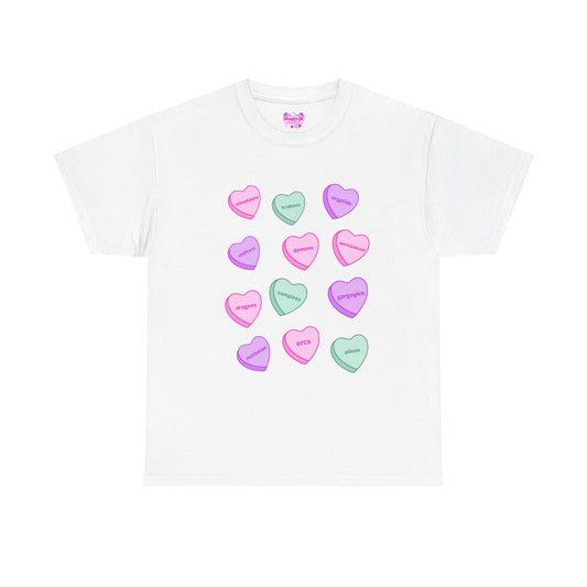 Candy Hearts Unisex Heavy Cotton Tee