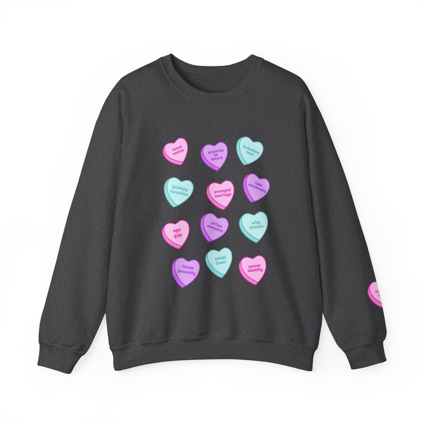 Candy Hearts Tropes Unisex Heavy Blend™ Crewneck Sweatshirt