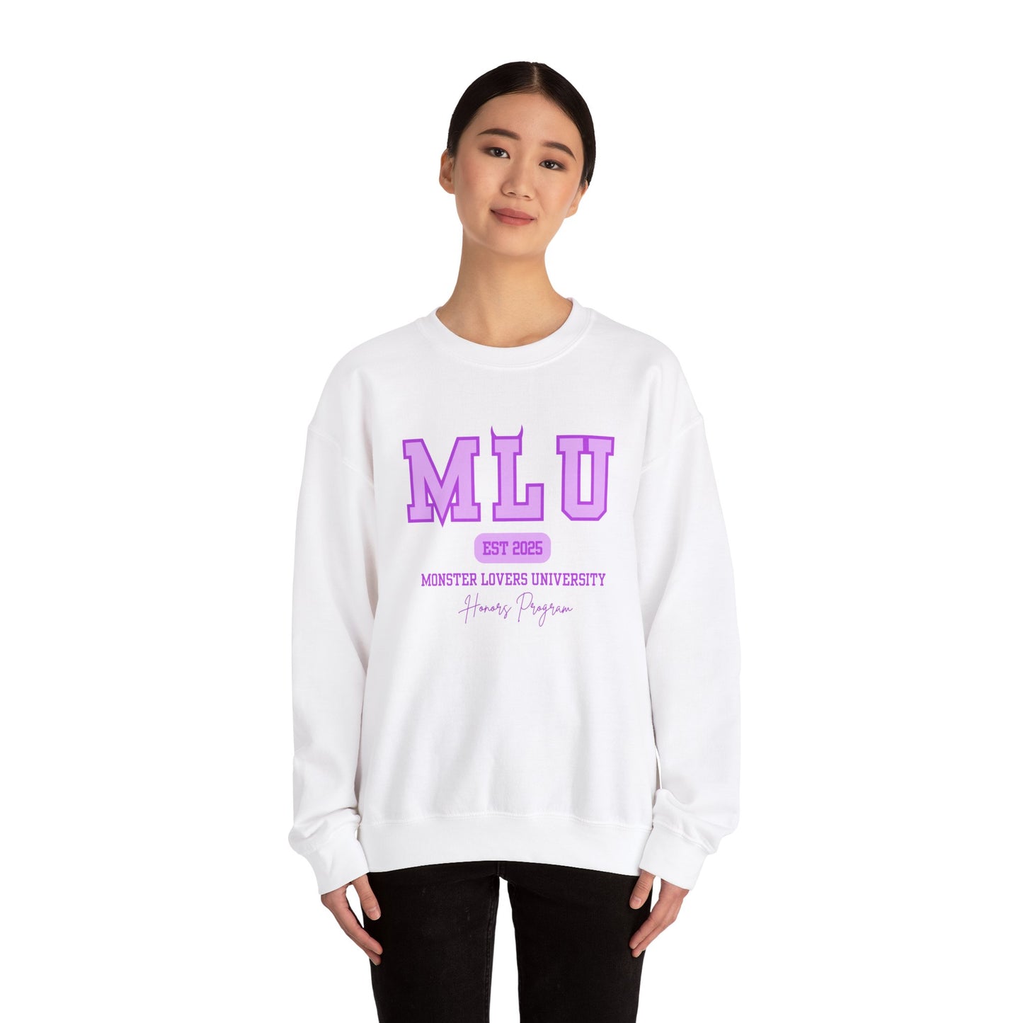 MLU Purple Unisex Heavy Blend™ Crewneck Sweatshirt