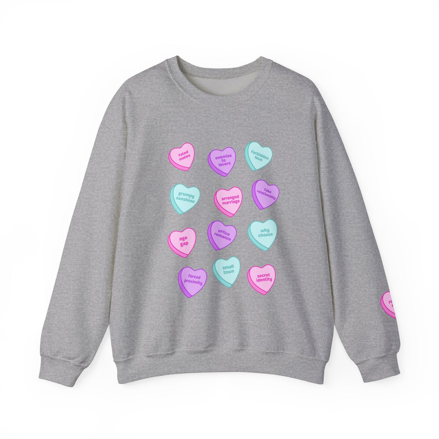 Candy Hearts Tropes Unisex Heavy Blend™ Crewneck Sweatshirt