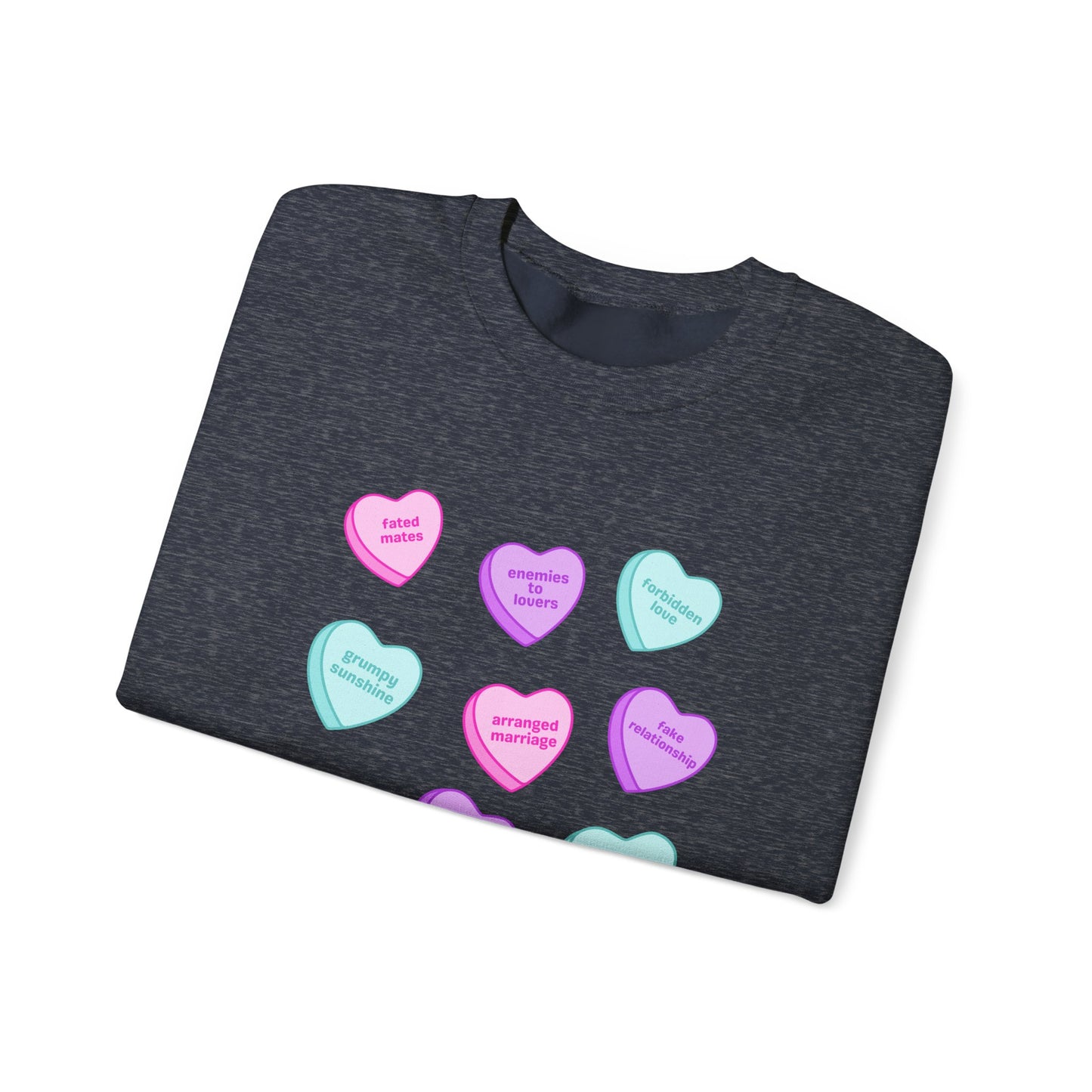 Candy Hearts Tropes Unisex Heavy Blend™ Crewneck Sweatshirt