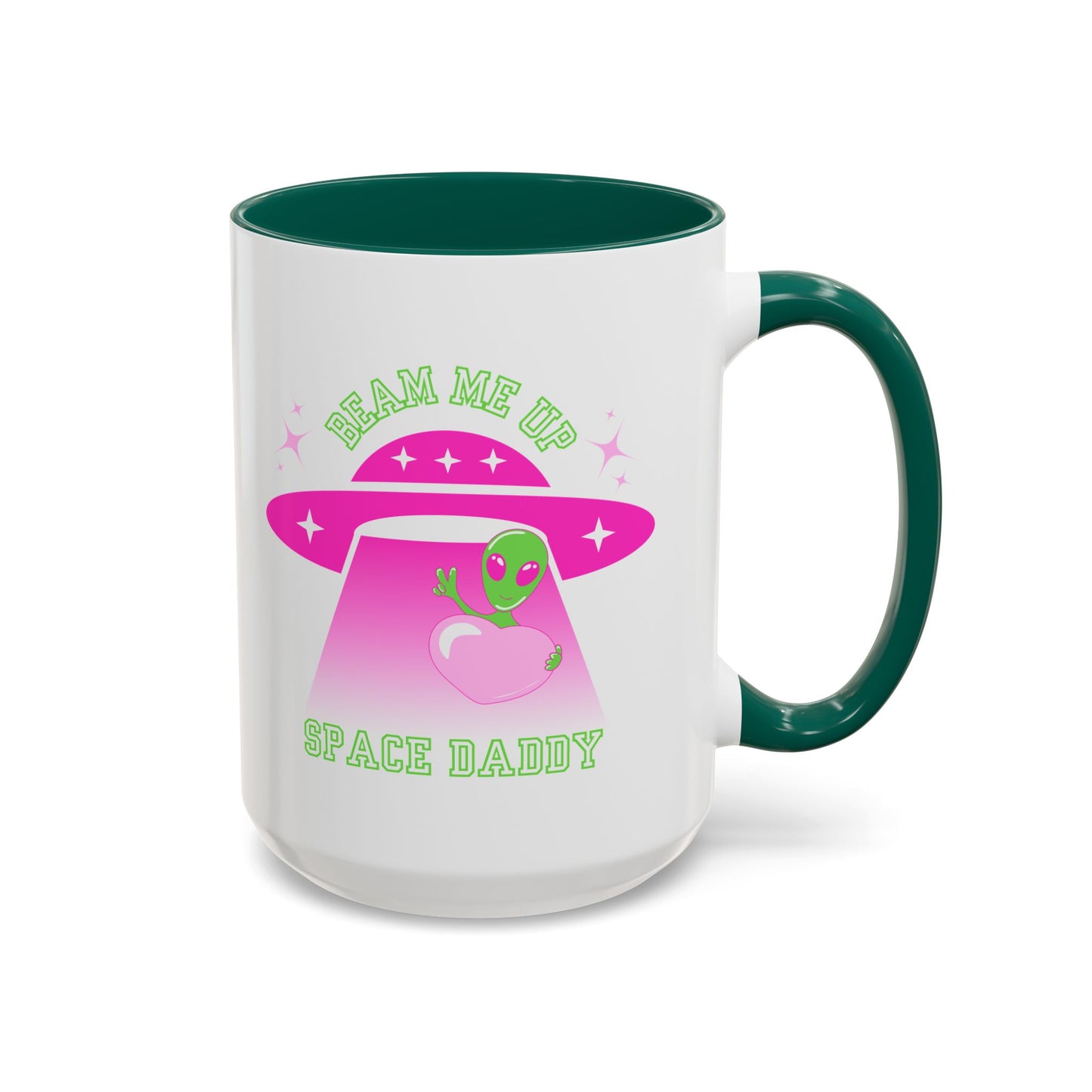 Beam Me Up Space Daddy Colorful Mugs (11oz, 15oz)