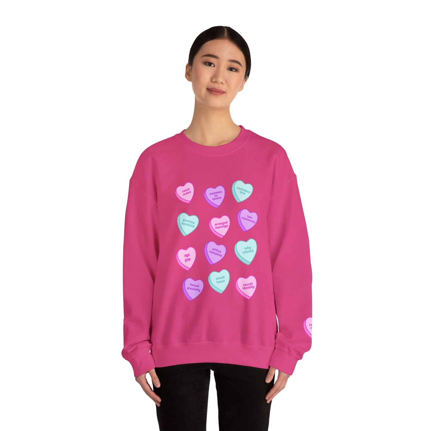 Candy Hearts Tropes Unisex Heavy Blend™ Crewneck Sweatshirt