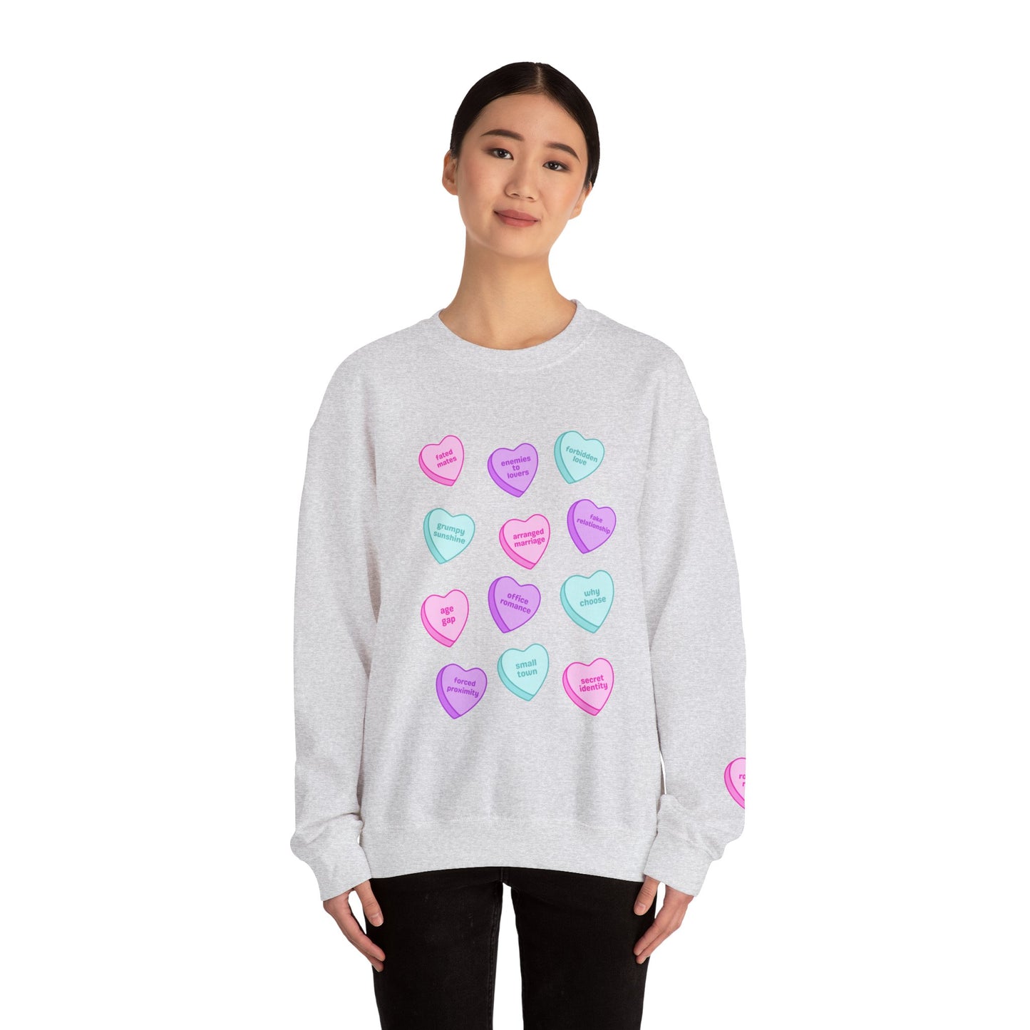 Candy Hearts Tropes Unisex Heavy Blend™ Crewneck Sweatshirt