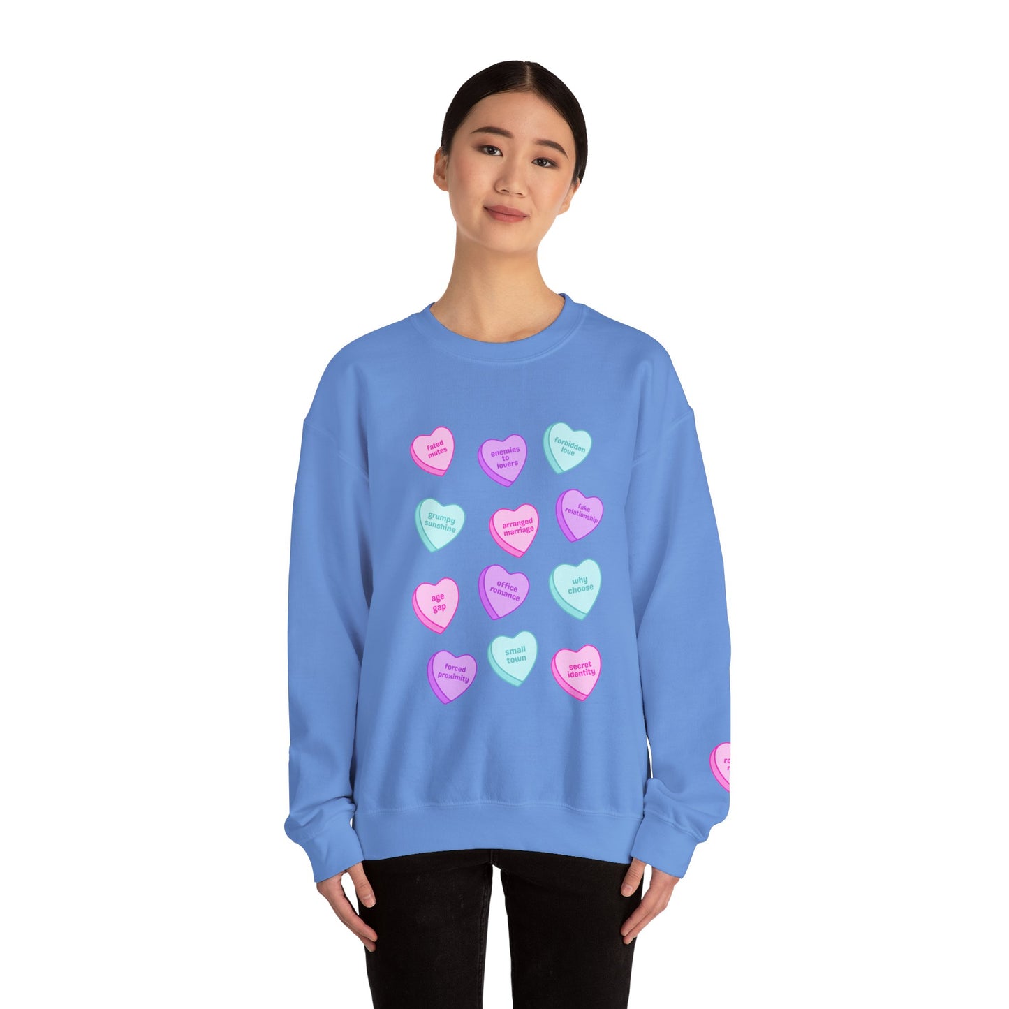 Candy Hearts Tropes Unisex Heavy Blend™ Crewneck Sweatshirt