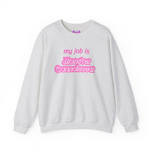 My job is monster connoisseur Unisex Heavy Blend™ Crewneck Sweatshirt