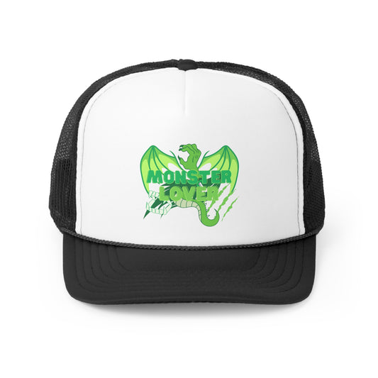 Monster Lover Green Logo Trucker Caps