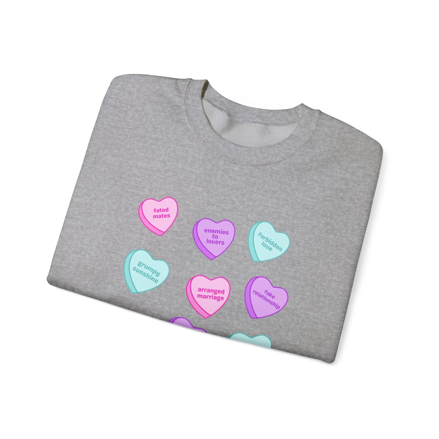 Candy Hearts Tropes Unisex Heavy Blend™ Crewneck Sweatshirt