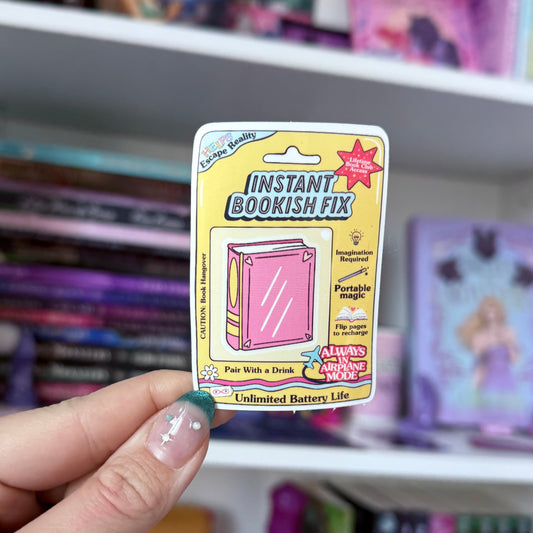 Instant Bookish Fix Die Cut Sticker