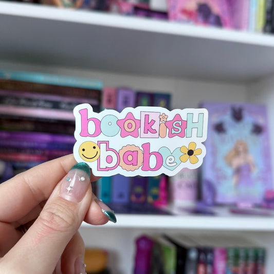 Bookish Babe Die Cut Sticker