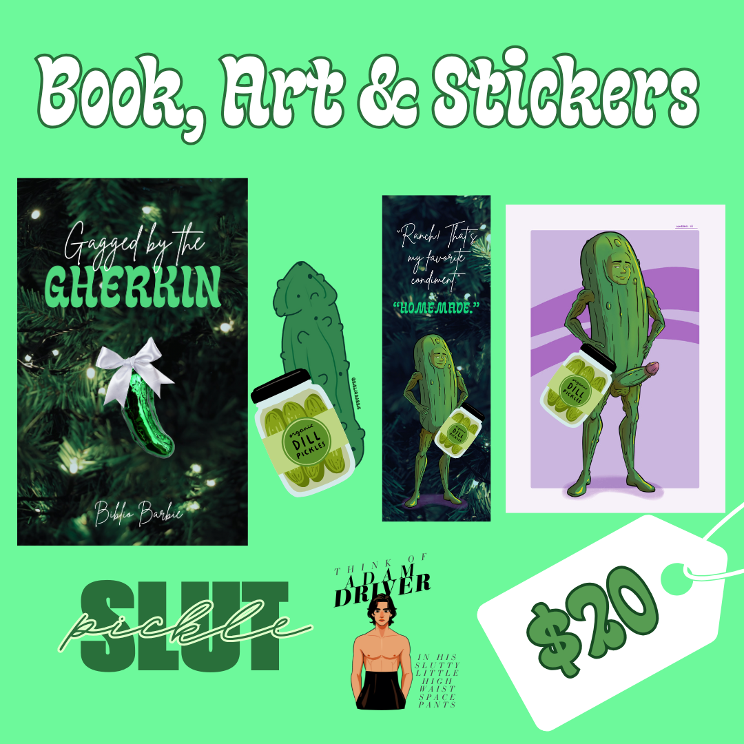 Gagged by the Gherkin Book, Art & Stickers (NO SWAG)